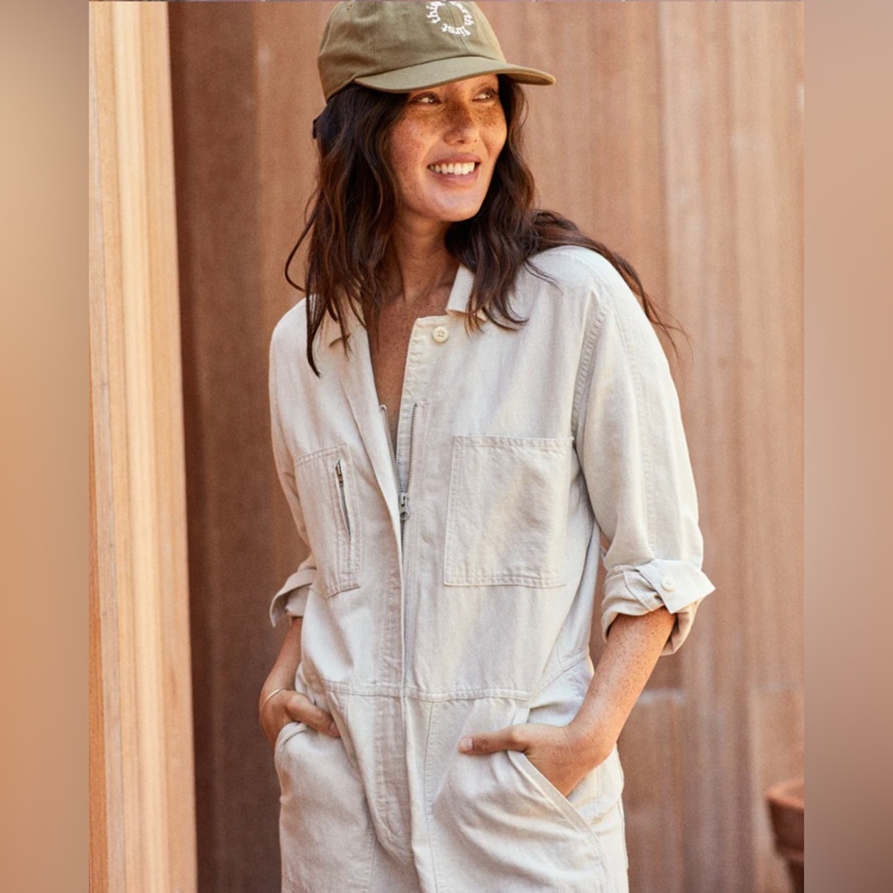 Outerknown station jumpsuit NWT SMALL color Natural